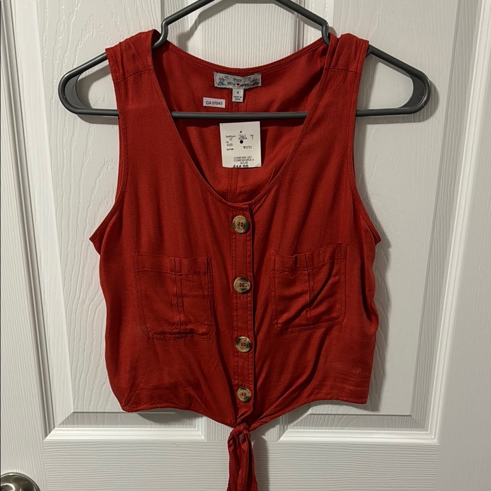 Women's Button-Down Sleeveless Top